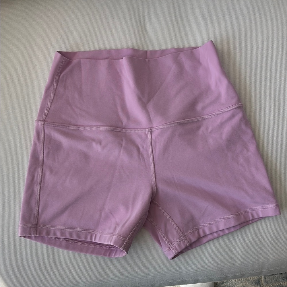 High-Waist Lavender Active Shorts - Women
